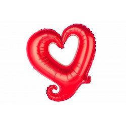 Кульки фольг.б/м Серце  з хвостиком відкрите червоне/золоте (7г) 901500(Y) FlexMetal
