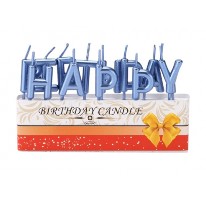 Свічка Happy Birthday Сині парафін 453184 Китай