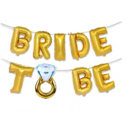 Кульки Букви Bride to be золото 8559 Китай