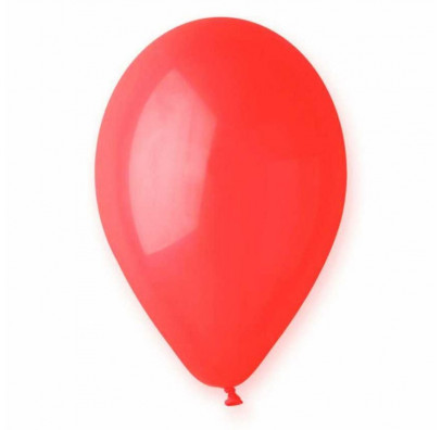 Кульки пастель 10"(26см) червоні 1шт
