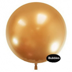 Воздушный шарик баблс золотой 22 "(55 см)