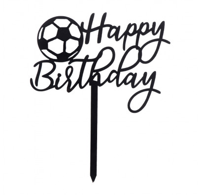 Топер happy birthday футбольный мяч