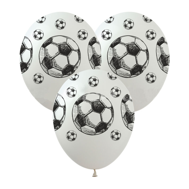 Кульки з малюнком Футбольні м'ячі