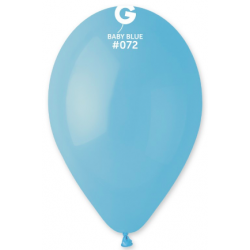 Кульки поштучно б/малюн. 12" бейбі голубі паст. 1шт латекс Ш-11721 Gemar 30см(р)
