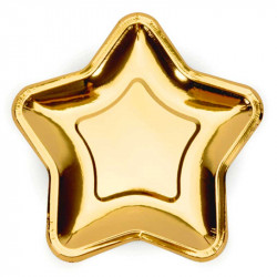 Тарілки зірка золота