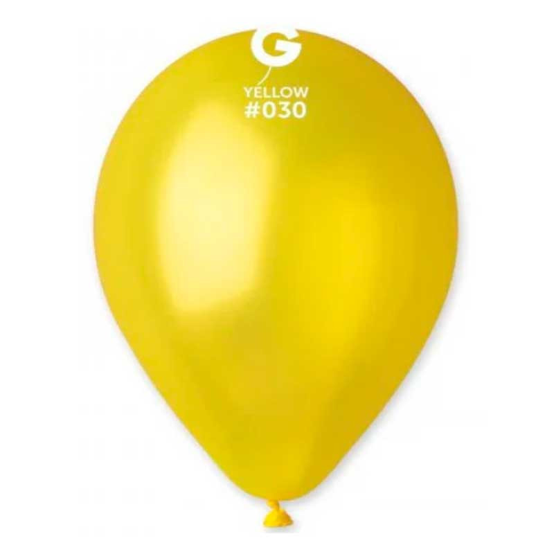 Повітряні кульки жовтий металік