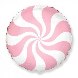 Воздушный шарик фольгированный Карамель розовая пастель 18"