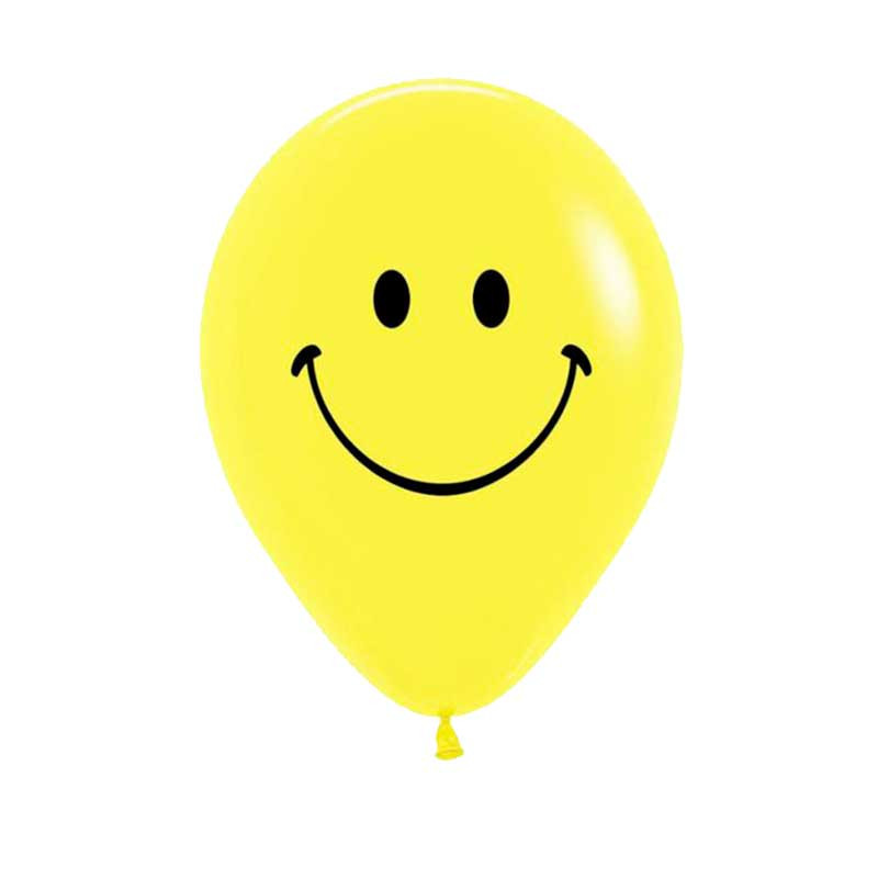 Повітряні кульки Смайлик жовті 1шт