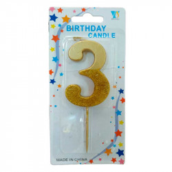 Свічка для торта Цифра 3...