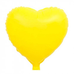 Повітряна кулька жовта Серце макарун фольга 18"