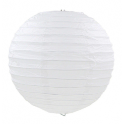 Бумажный шар-фонарь белый 30см