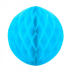 Бумажный шар-соты голубой 30см