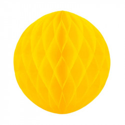 Бумажный шар-соты желтые 30см