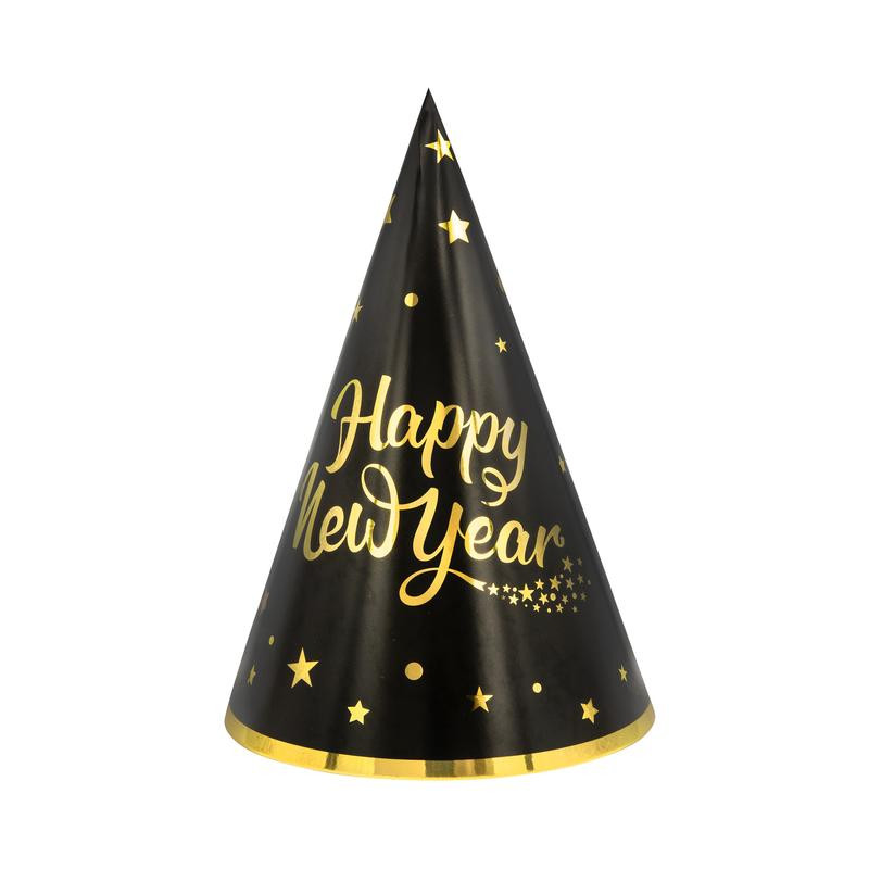 Ковпачок Happy New YEAR 21см, 1шт папір 512667 PartyPal 21см(р)