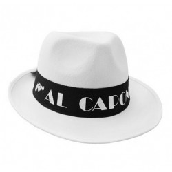 Шляпа Аль Капоне белая