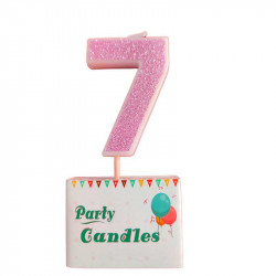 Свічка для торта цифра 7 з...