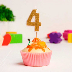 Свічка для торта цифра 4 з...
