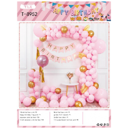 Фотозона з кульок Happy birthday рожево-золота T-8952 Китай