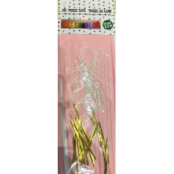 Декорація Гірлянда Тассел біло-рожева 37см 20шт/уп папір 215625 Китай