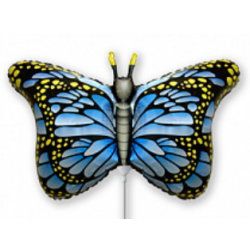 Кульки міні Метелик блакитний фольга 902778 FlexMetal