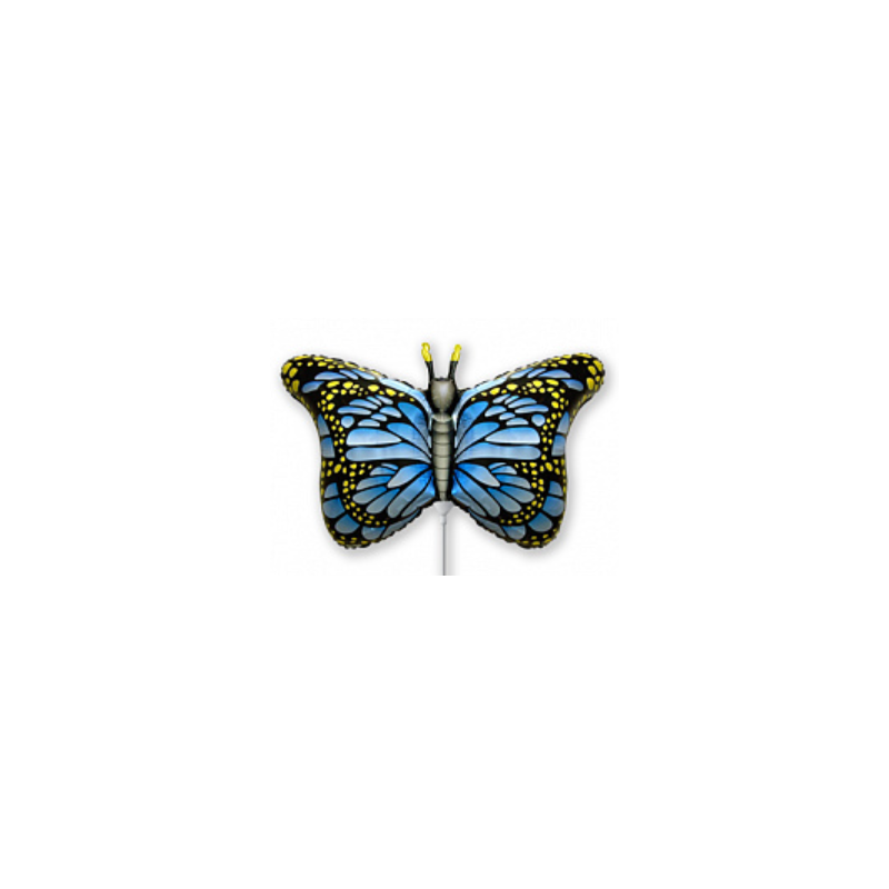 Кульки міні Метелик блакитний фольга 902778 FlexMetal