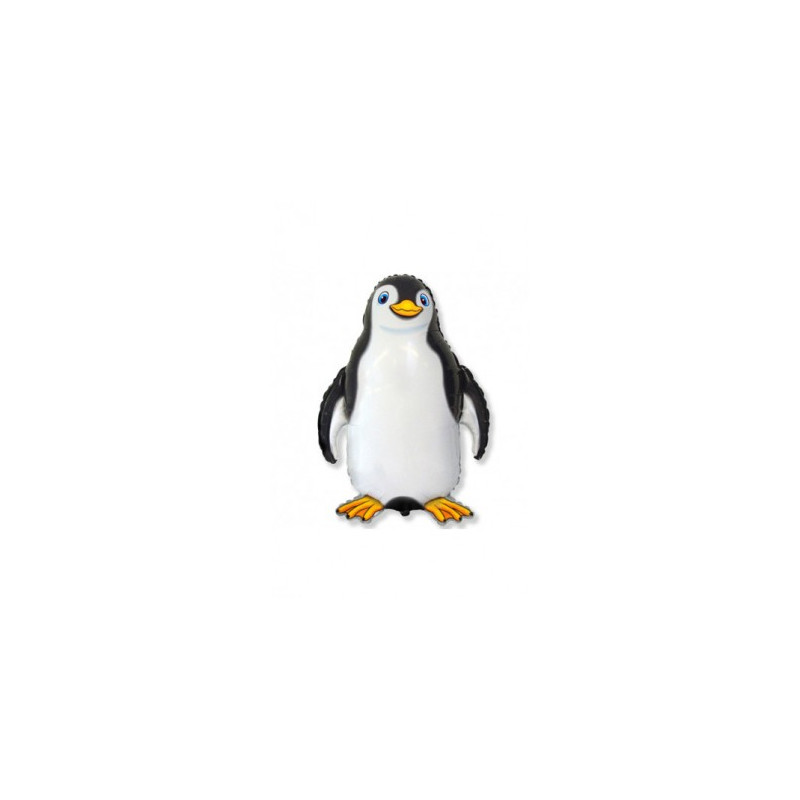 Кульки міні Пінгвін щасливий чорний-блакит. фольга 902745 FlexMetal