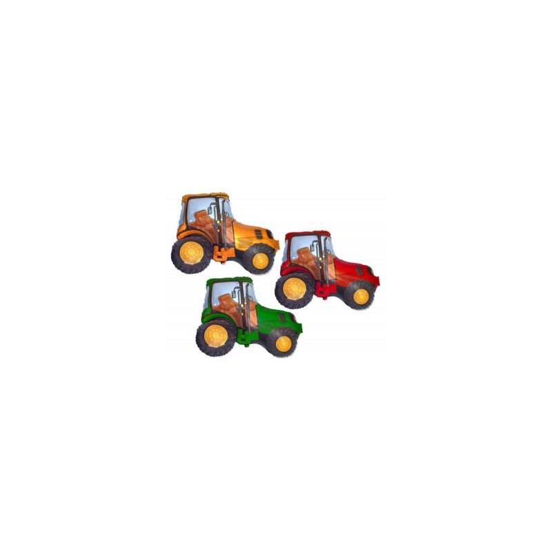 Кульки фігур. Трактор помаранчевий/червоний/зелений(5 п) 901681 FlexMetal