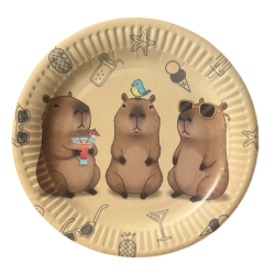 Тарілки паперові Капібара...