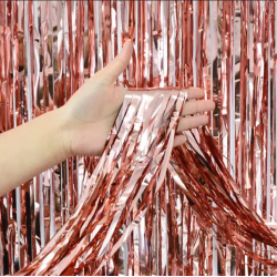 Шторка з дощику рожеве золото