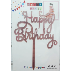 Топер Happy birthday рожеве...