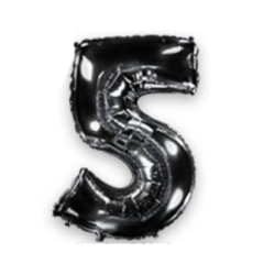 Повітряна кулька цифра 5...