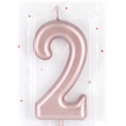 Свічка цифра 2 рожеве...