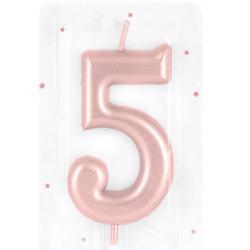 Свічка цифра 5 рожеве...