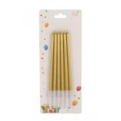 Свічки для торта золоті 6...