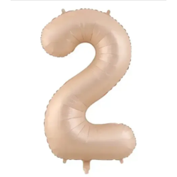 Шарик Цифра 2 розовая пудра...