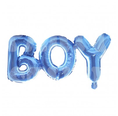 Шарик буквы голубые Boy