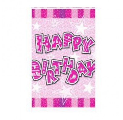 Скатертина " Happy birthday" рожева Поліетилен 412270 Китай